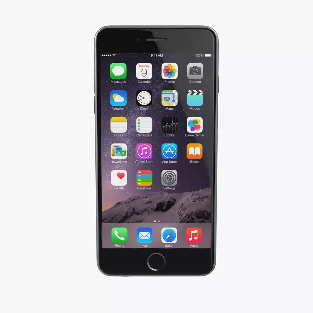 Apple iPhone 6 Plus 3D Model – Low Poly PBR Game Asset, FBX, OBJ - View 2