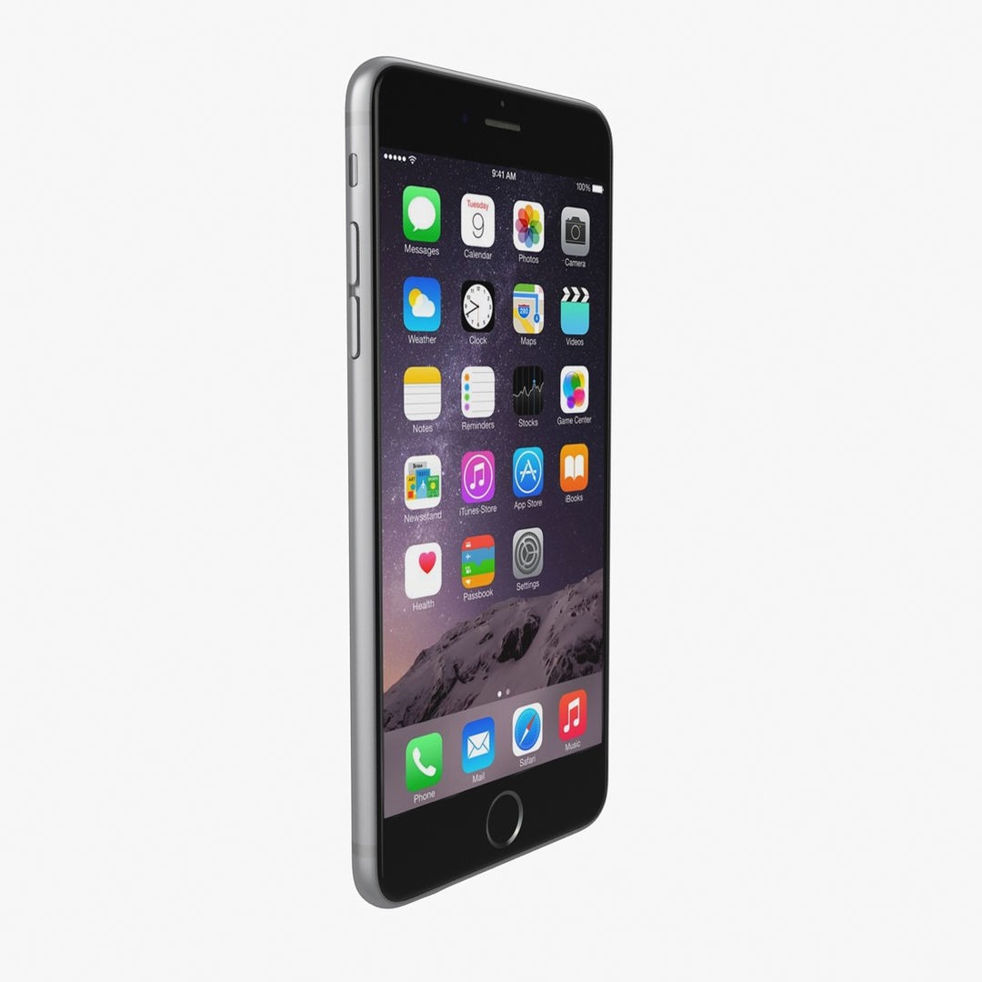 Apple iPhone 6 Plus 3D Model – Low Poly PBR Game Asset, FBX, OBJ - View 22