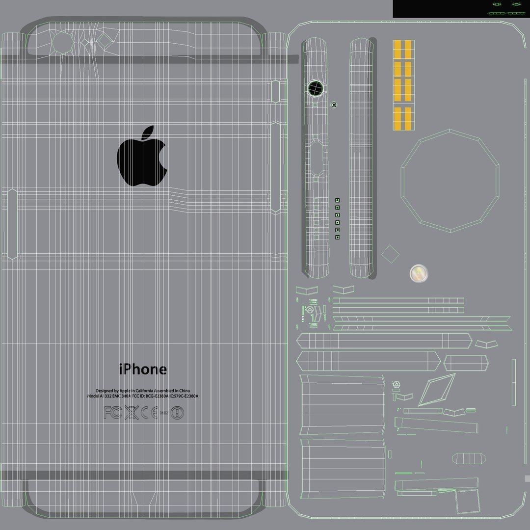 Apple iPhone 6 Plus 3D Model – Low Poly PBR Game Asset, FBX, OBJ - View 35