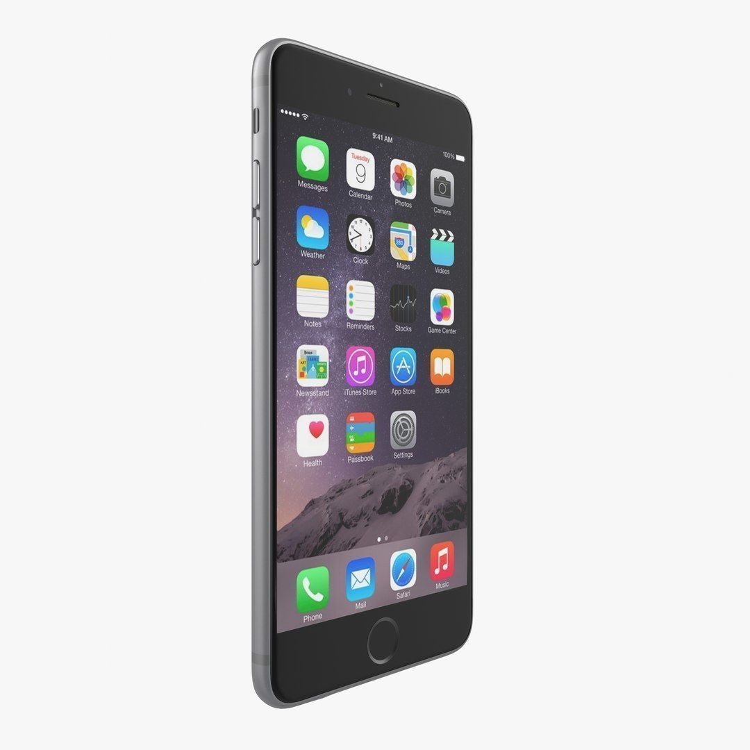 Apple iPhone 6 Plus 3D Model – Low Poly PBR Game Asset, FBX, OBJ - View 7