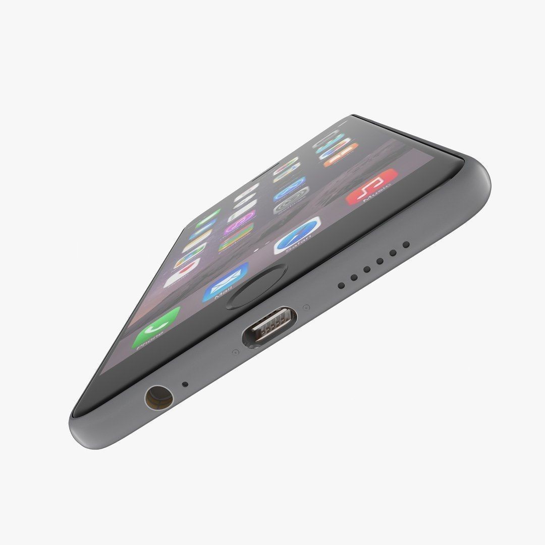 Apple iPhone 6 Plus 3D Model – Low Poly PBR Game Asset, FBX, OBJ - View 9