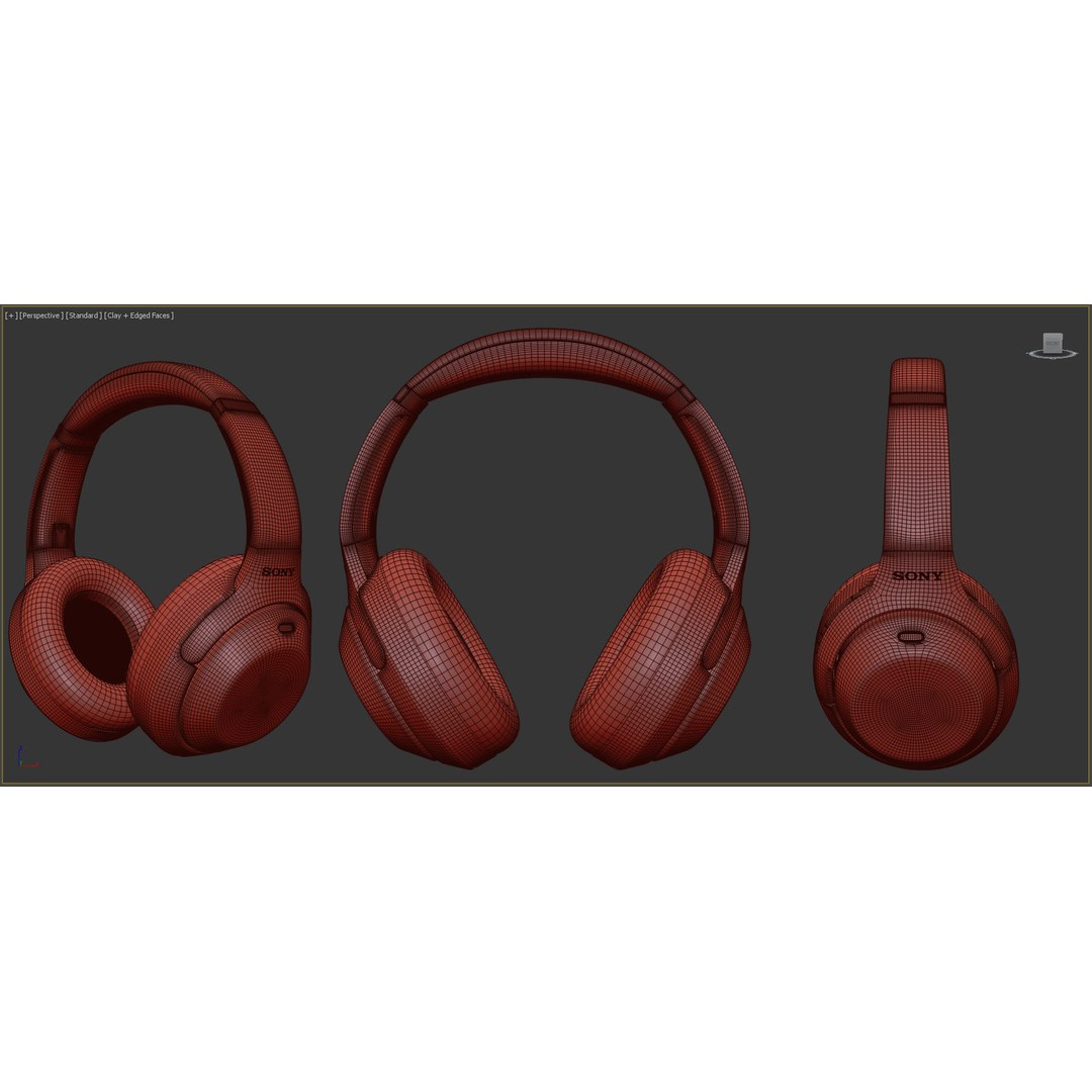 Sony WH-1000XM3 Headphones 3D Model – Photorealistic Game Asset, FBX