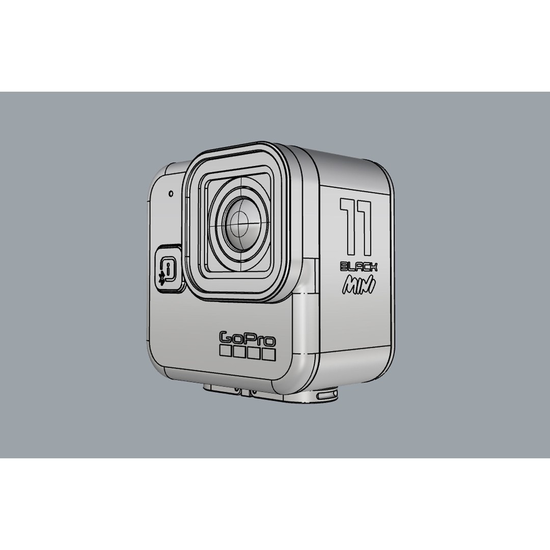GoPro HERO11 Black Mini 3D Model – Realistic Camera Asset, FBX/OBJ - View 13