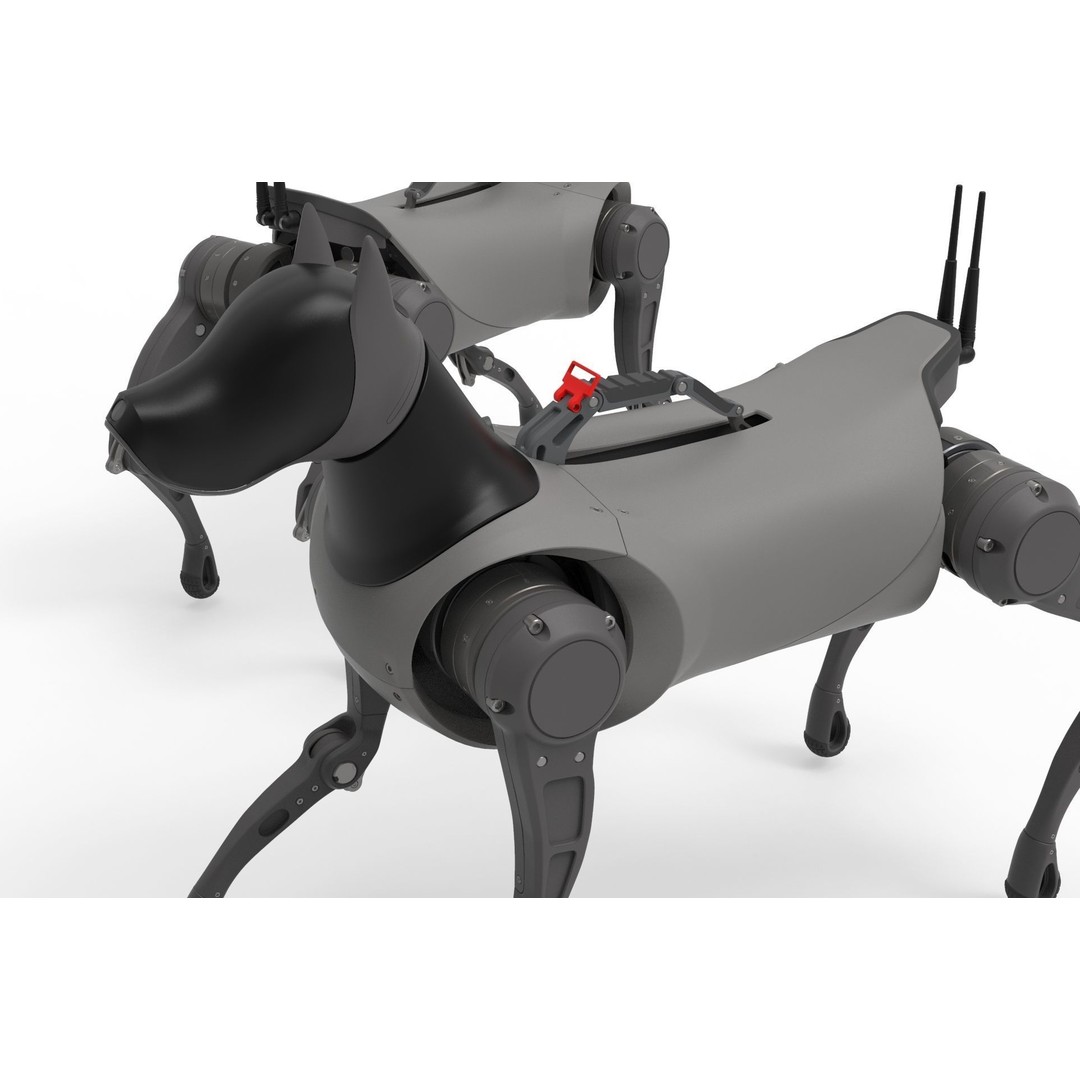 Cyber Robot Dog 3D Model – High Poly Sci-Fi Character, FBX/OBJ - View 15