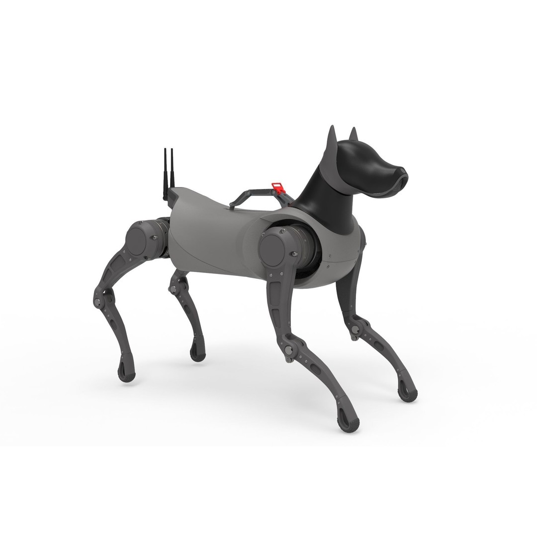 Cyber Robot Dog 3D Model – High Poly Sci-Fi Character, FBX/OBJ - View 18