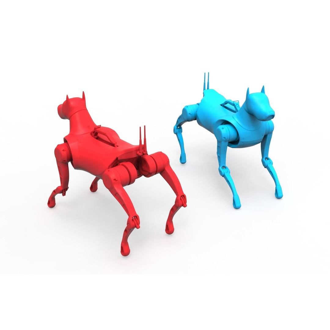 Cyber Robot Dog 3D Model – High Poly Sci-Fi Character, FBX/OBJ - View 22