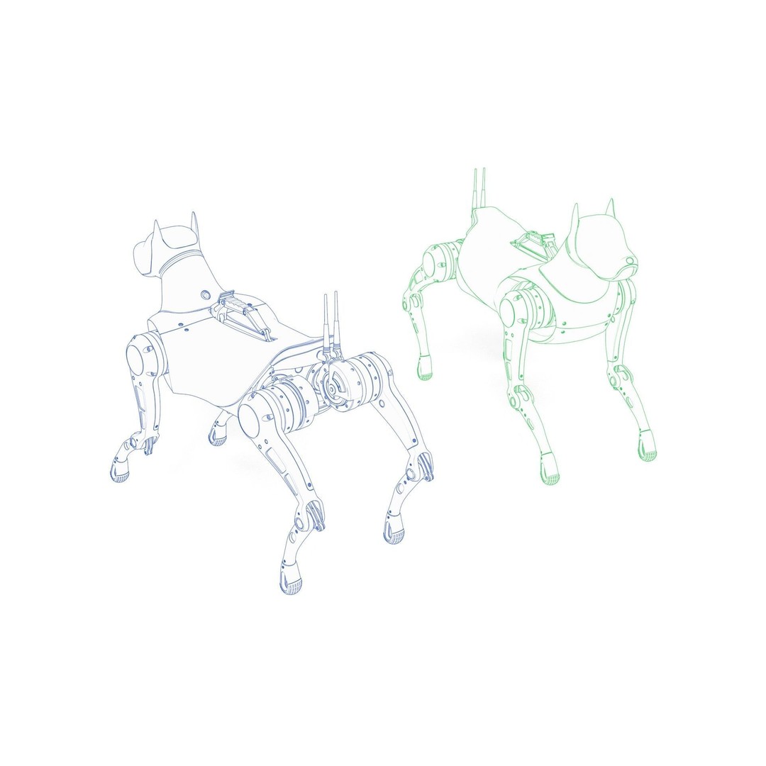 Cyber Robot Dog 3D Model – High Poly Sci-Fi Character, FBX/OBJ - View 23
