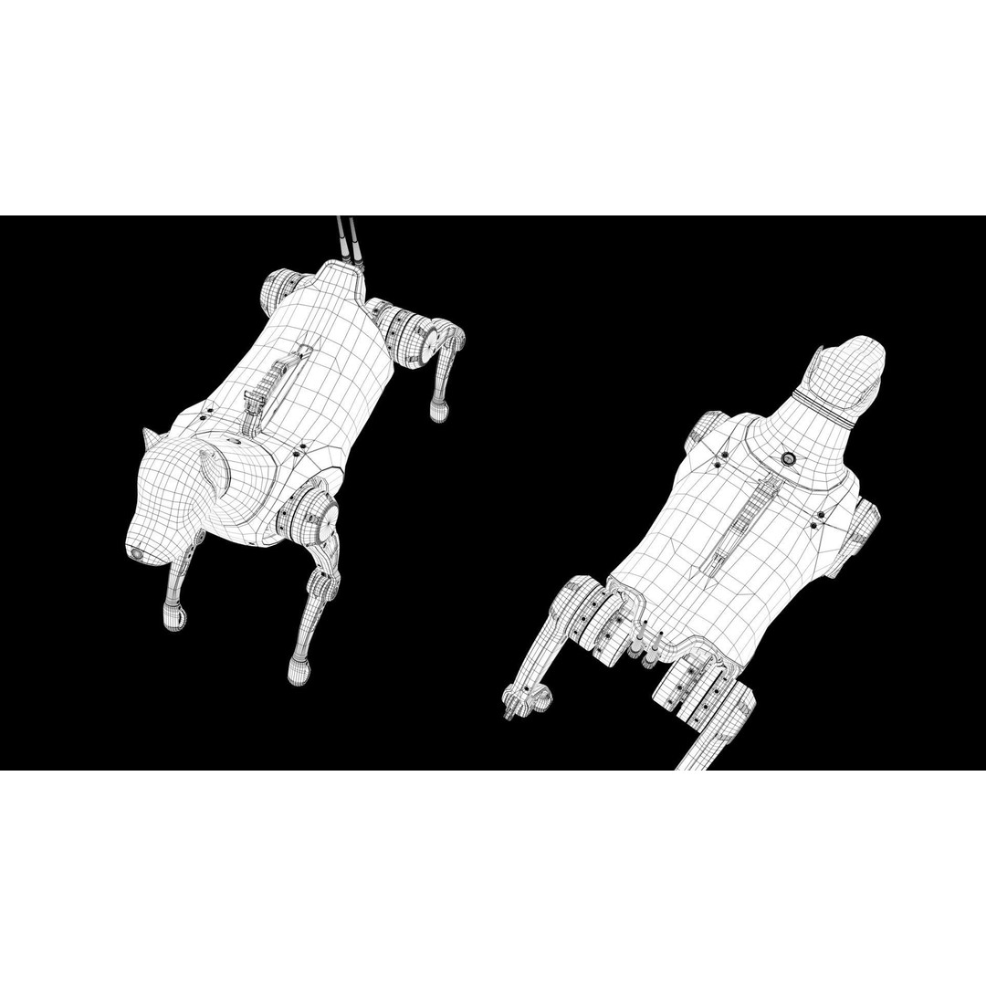 Cyber Robot Dog 3D Model – High Poly Sci-Fi Character, FBX/OBJ - View 30