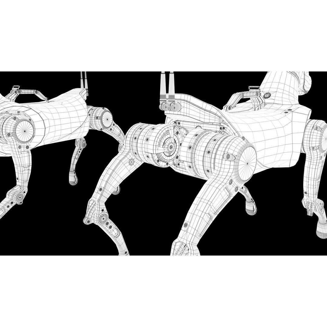 Cyber Robot Dog 3D Model – High Poly Sci-Fi Character, FBX/OBJ - View 32