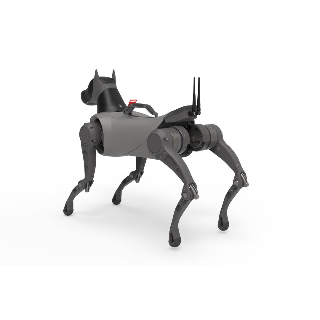 Cyber Robot Dog 3D Model – High Poly Sci-Fi Character, FBX/OBJ - View 7