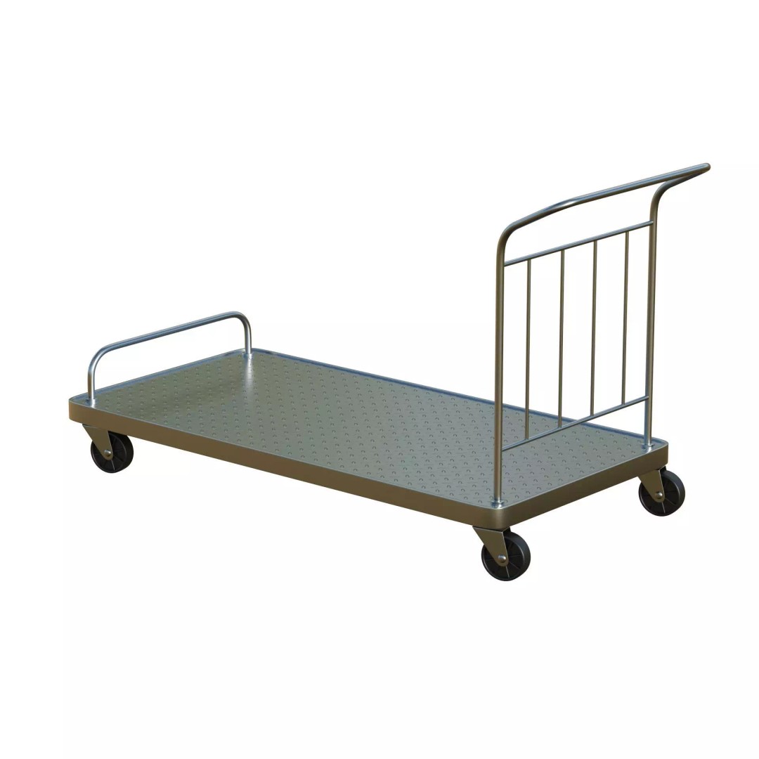 Roller Handcart 3D Model – Low Poly Game Ready Asset, FBX, OBJ - View 3