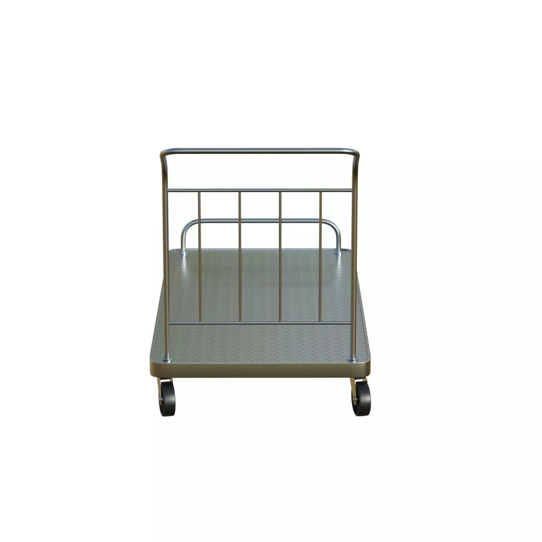Roller Handcart 3D Model – Low Poly Game Ready Asset, FBX, OBJ - View 4