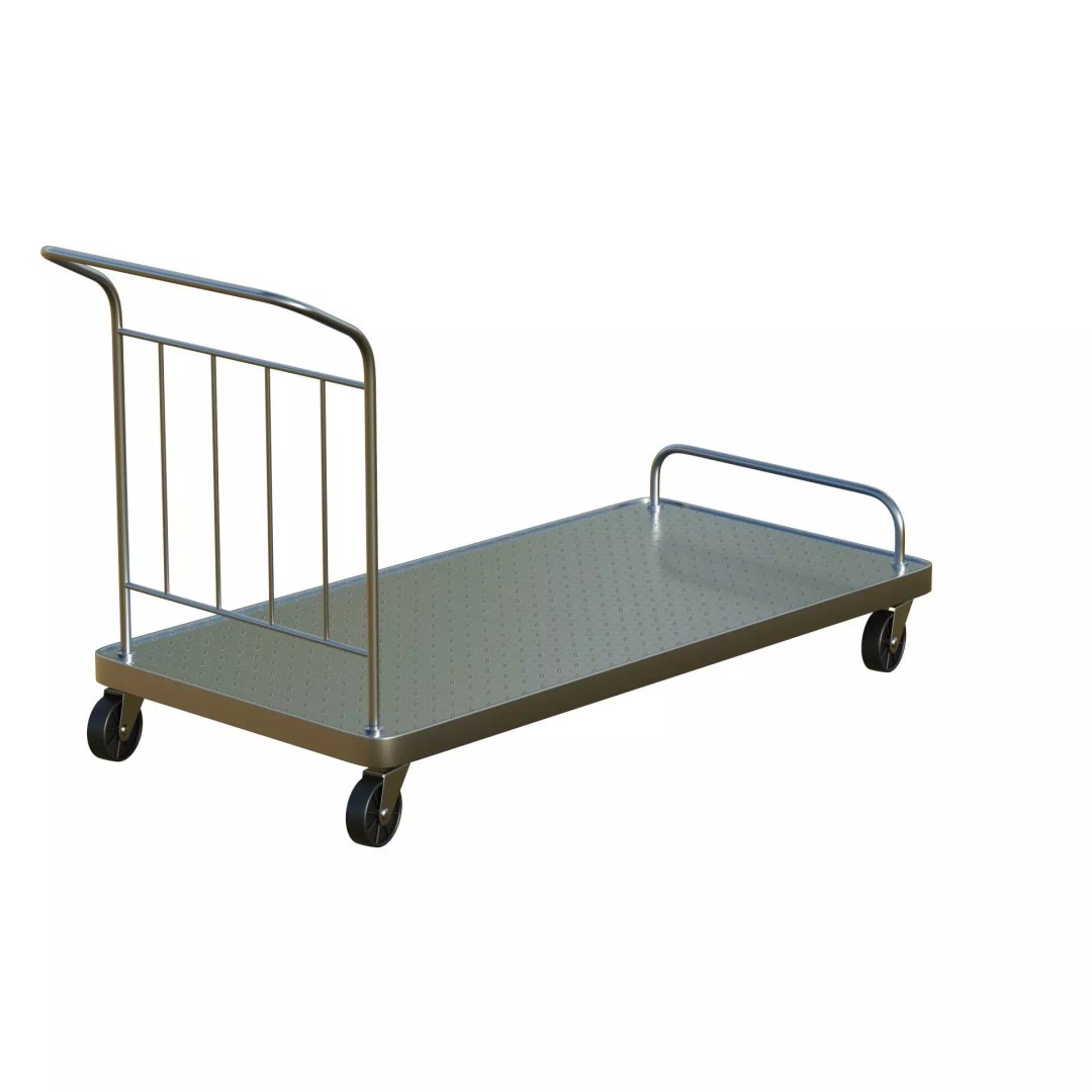 Roller Handcart 3D Model – Low Poly Game Ready Asset, FBX, OBJ - View 5