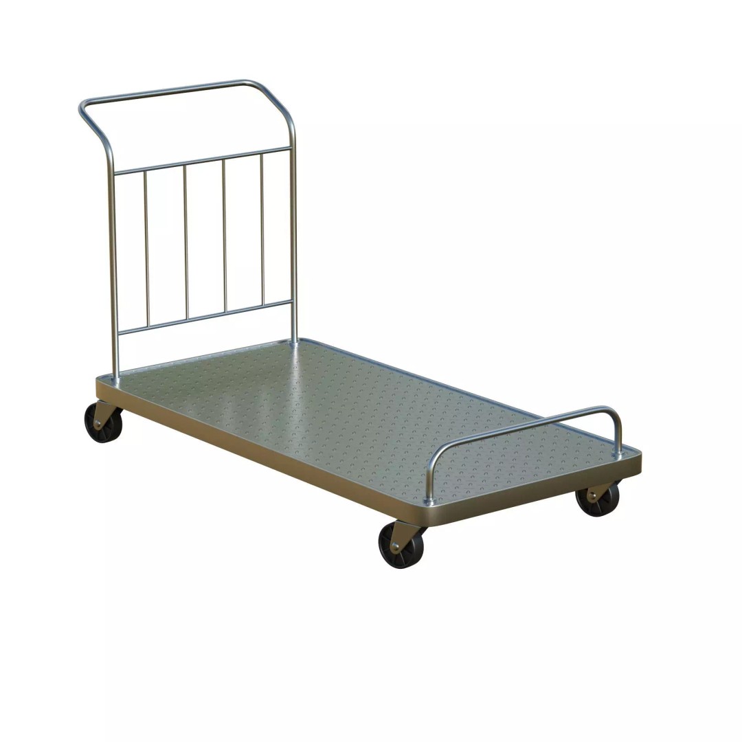 Roller Handcart 3D Model – Low Poly Game Ready Asset, FBX, OBJ - View 9