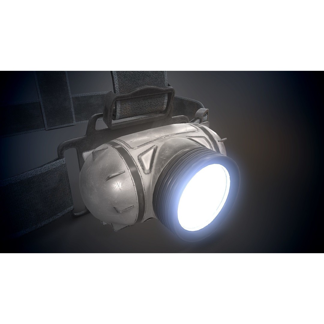 Headlamp Flashlight 3D Model – Low Poly Game Ready PBR Asset - View 16