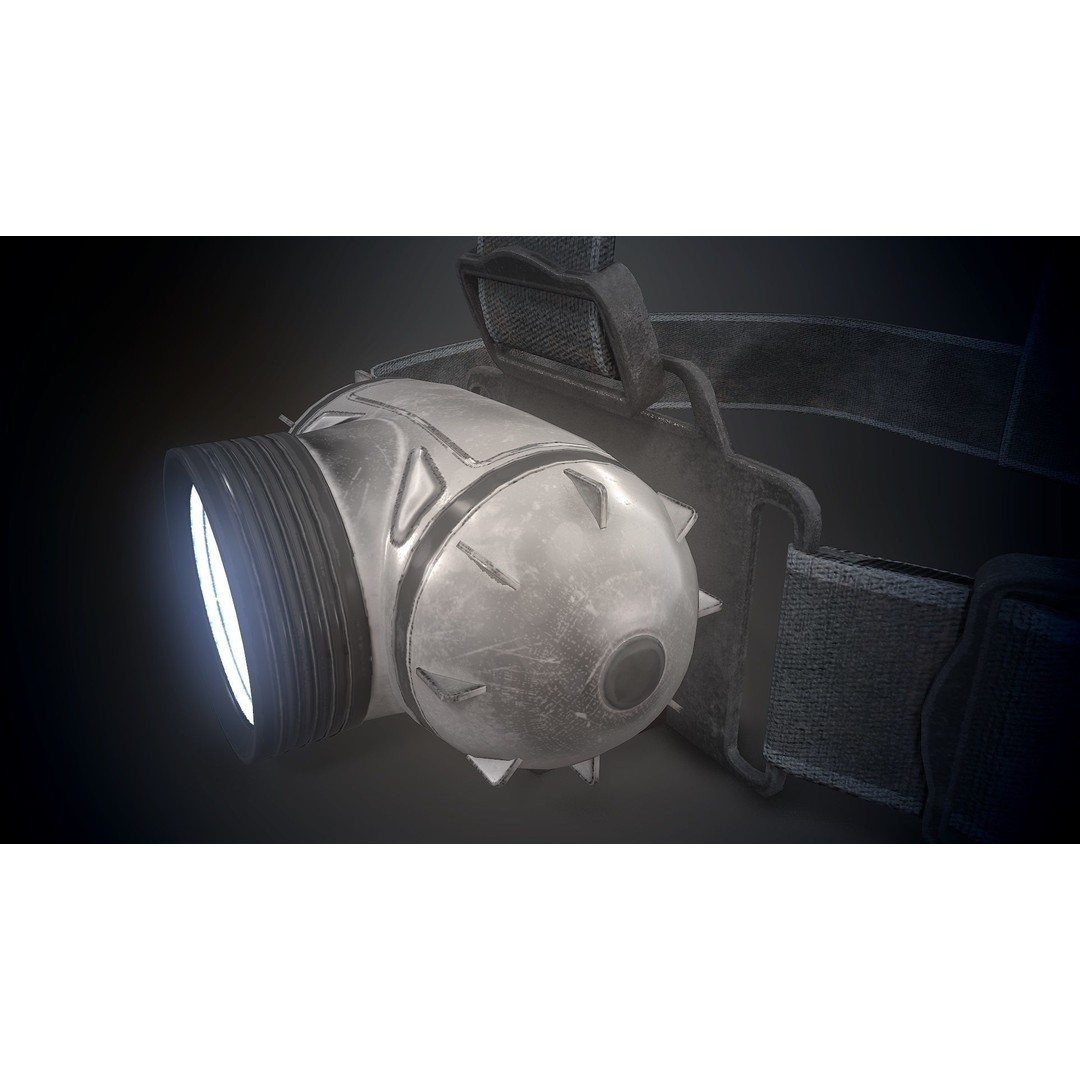 Headlamp Flashlight 3D Model – Low Poly Game Ready PBR Asset - View 17