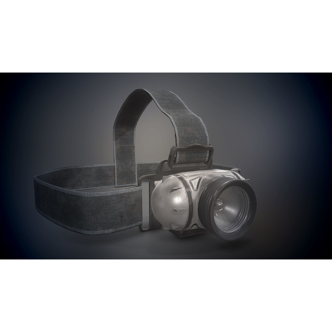 Headlamp Flashlight 3D Model – Low Poly Game Ready PBR Asset - View 18