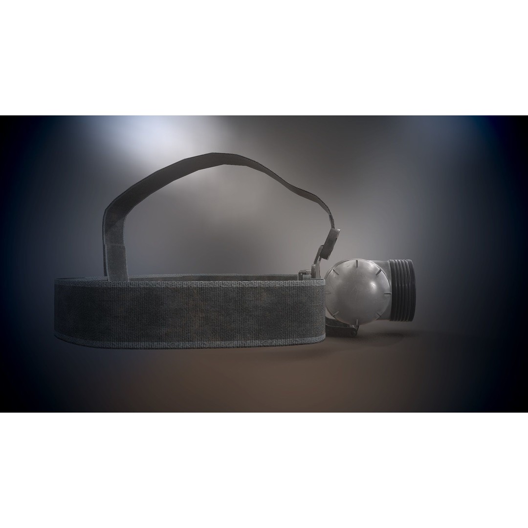 Headlamp Flashlight 3D Model – Low Poly Game Ready PBR Asset - View 19