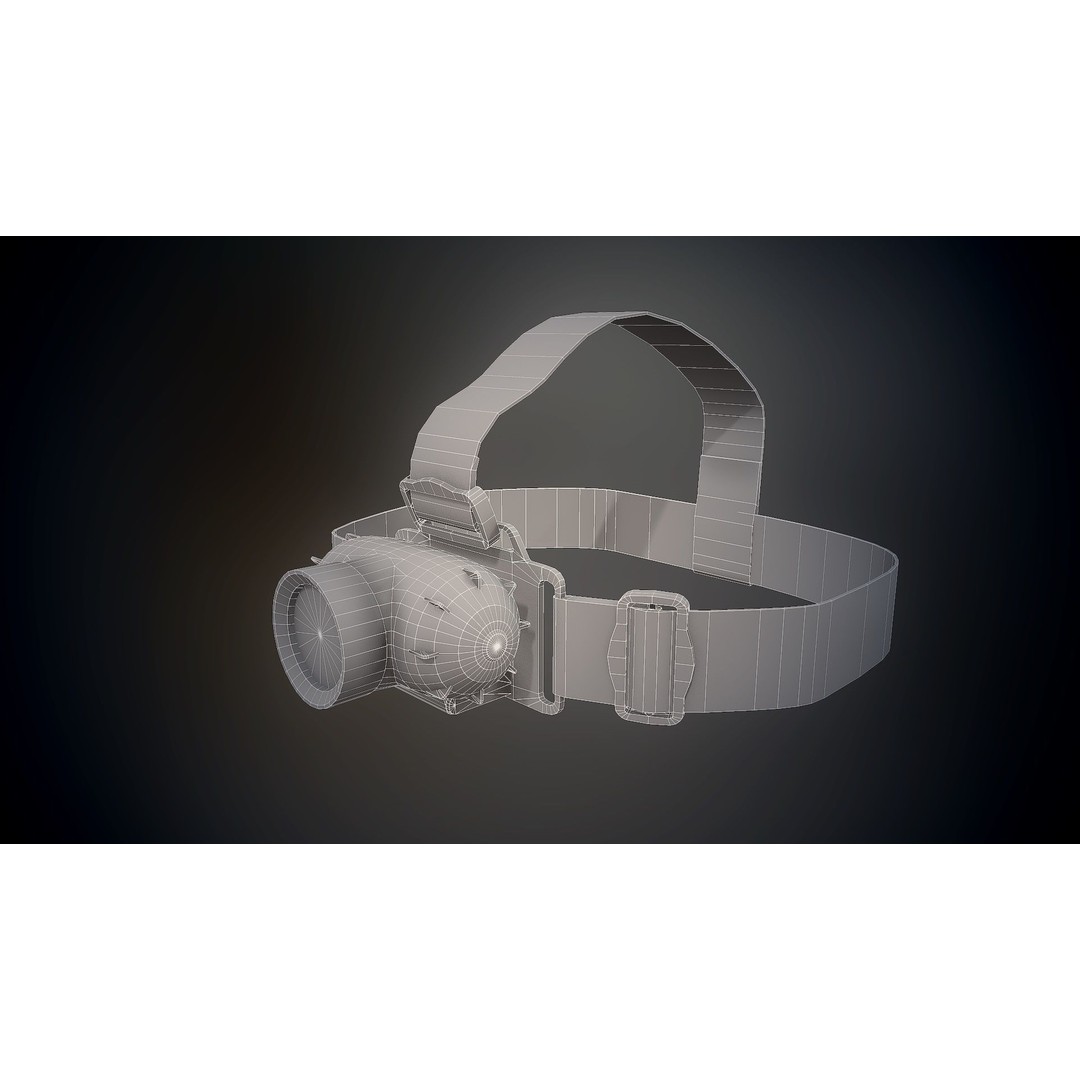 Headlamp Flashlight 3D Model – Low Poly Game Ready PBR Asset - View 25