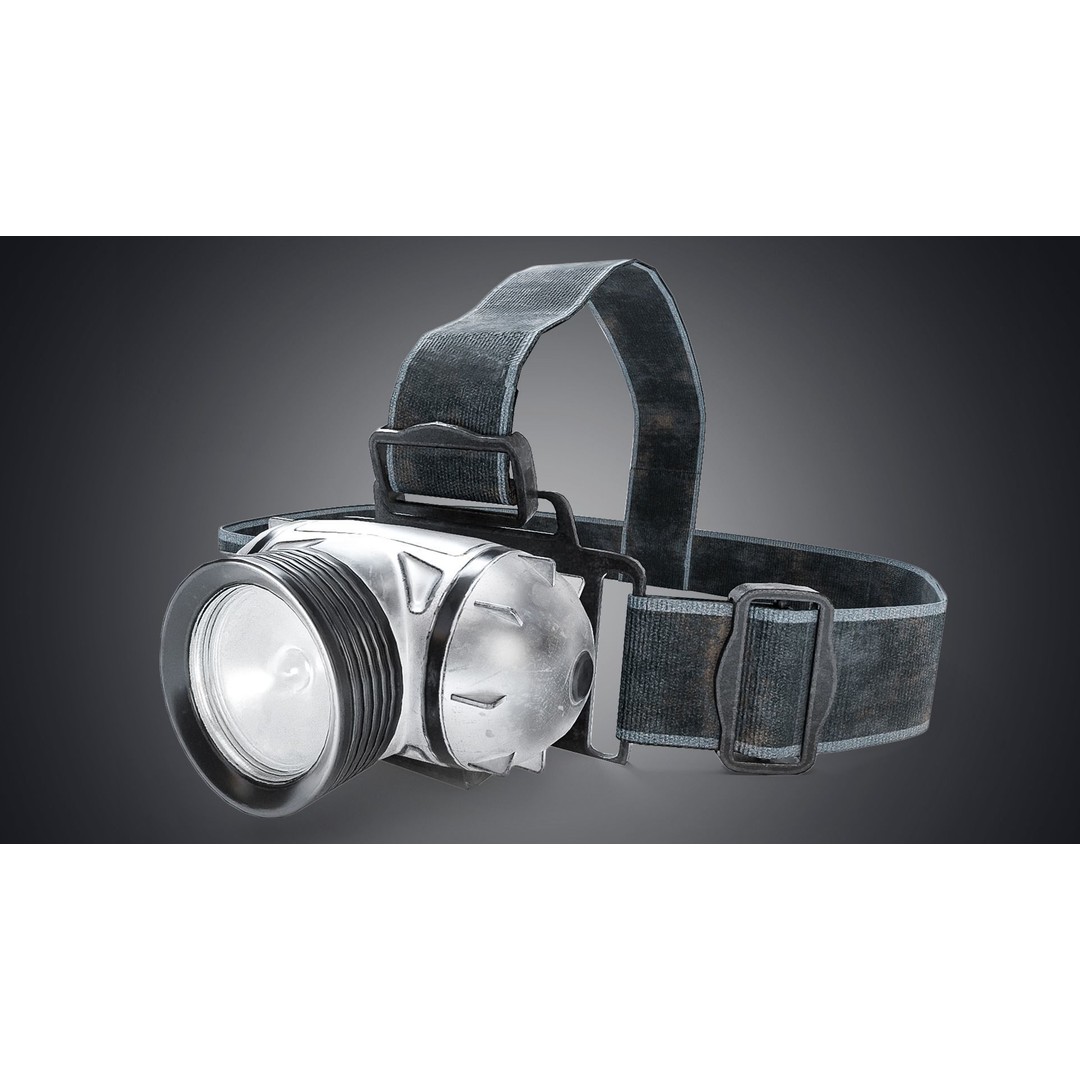 Headlamp Flashlight 3D Model – Low Poly Game Ready PBR Asset - View 3