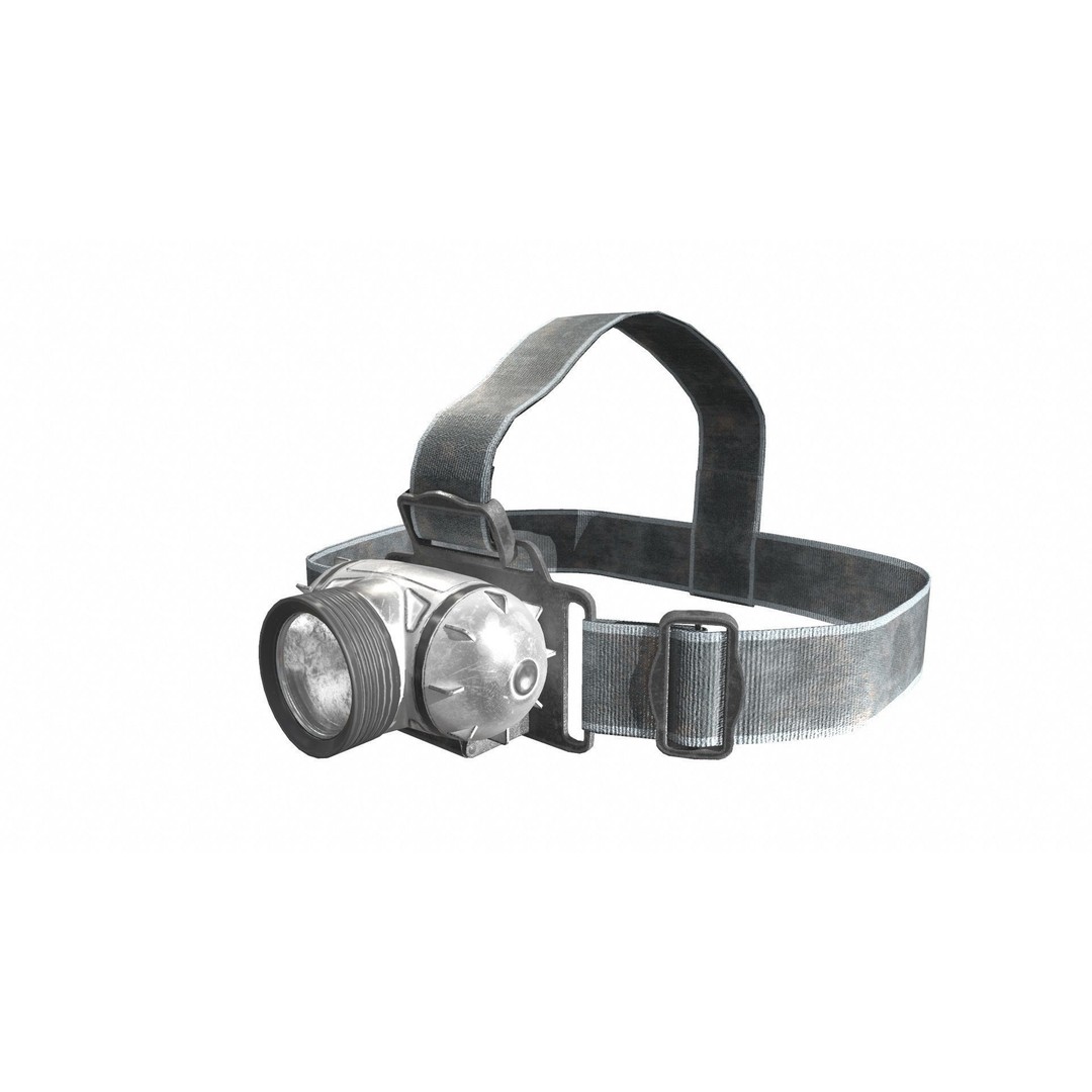 Headlamp Flashlight 3D Model – Low Poly Game Ready PBR Asset - View 5