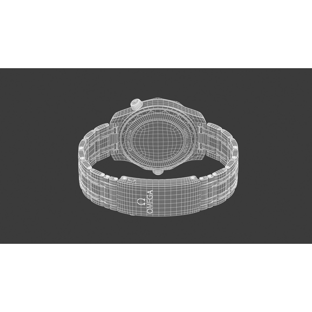 Omega Seamaster Diver 3D Model – PBR Textured, Game-Ready Formats
