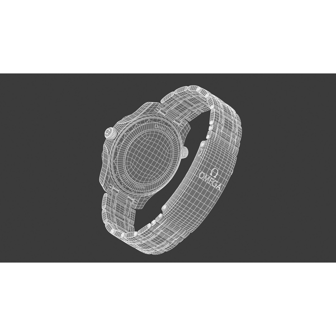 Omega Seamaster Diver 3D Model – PBR Textured, Game-Ready Formats - View 16