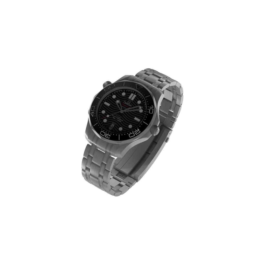 Omega Seamaster Diver 3D Model – PBR Textured, Game-Ready Formats - View 3