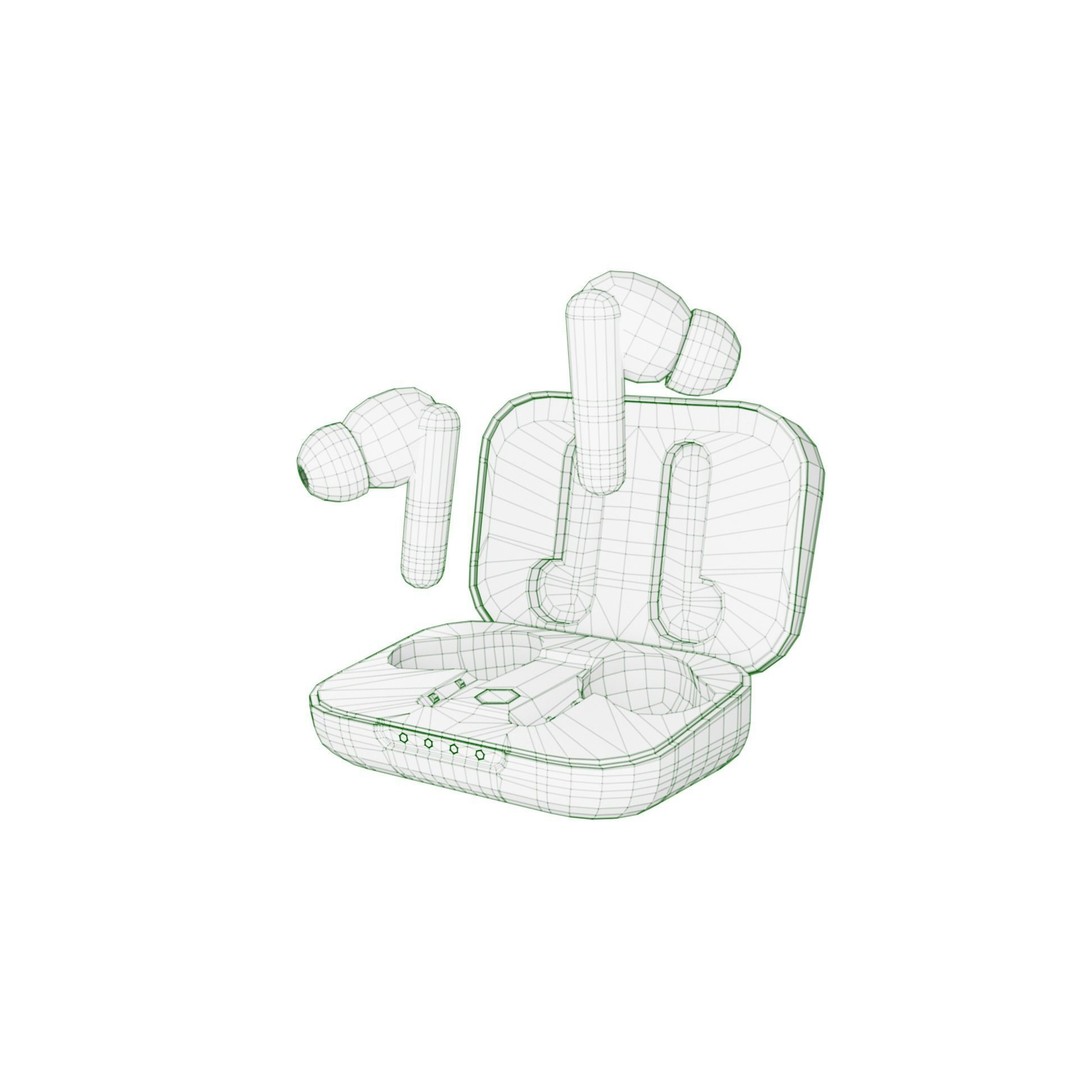 Luxurious Earphones 3D Model – Low Poly Wireless Audio Asset, Blender - View 73