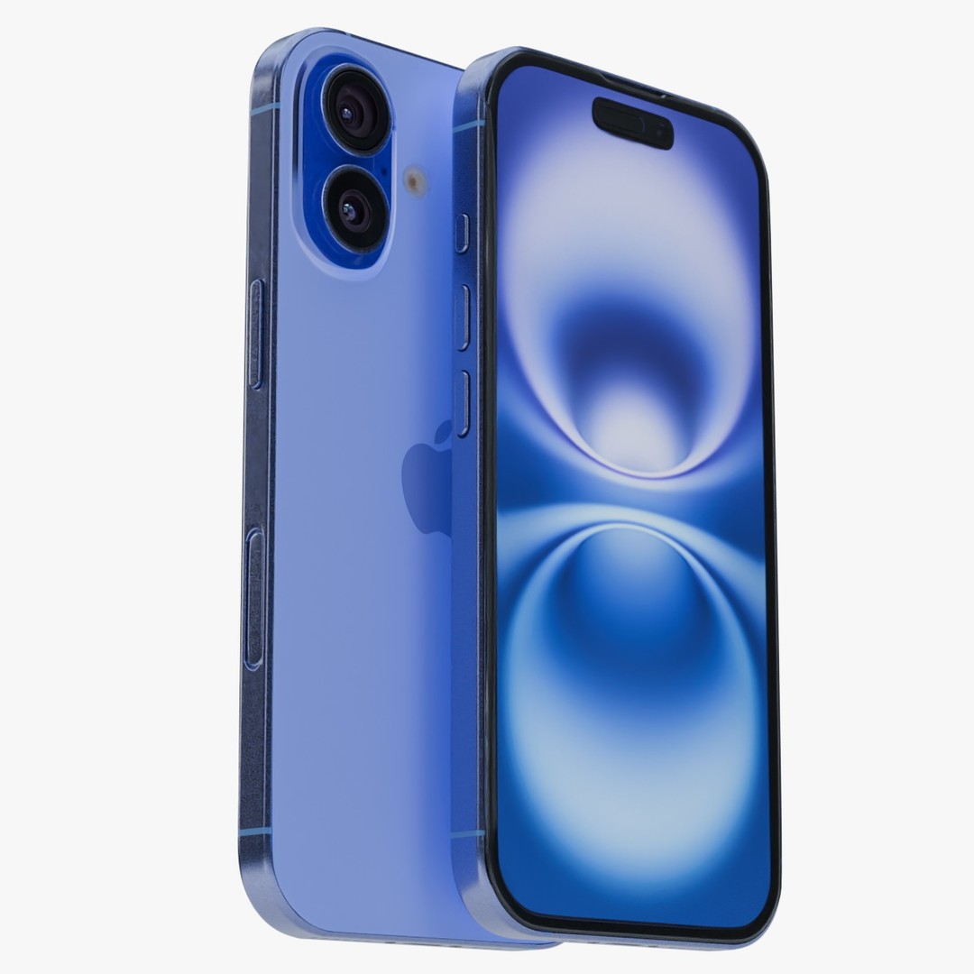 Apple iPhone 16 3D Model – Low Poly Game Asset, FBX, Blender - View 15