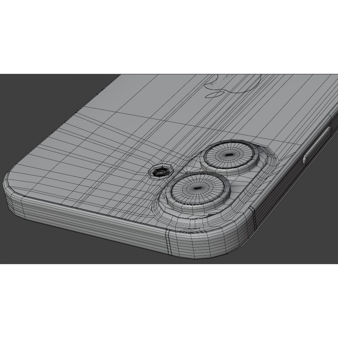 Apple iPhone 16 3D Model – Low Poly Game Asset, FBX, Blender - View 18