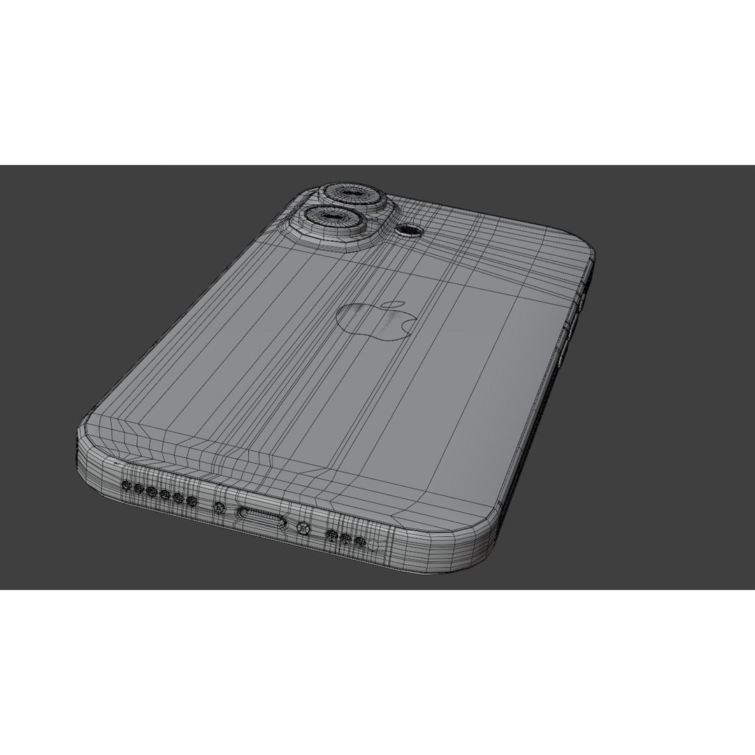 Apple iPhone 16 3D Model – Low Poly Game Asset, FBX, Blender - View 22