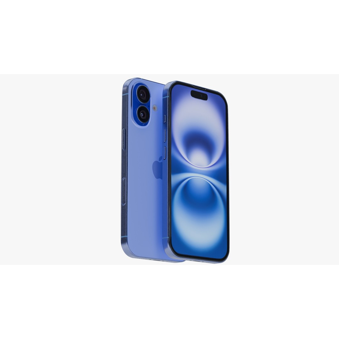 Apple iPhone 16 3D Model – Low Poly Game Asset, FBX, Blender - View 3
