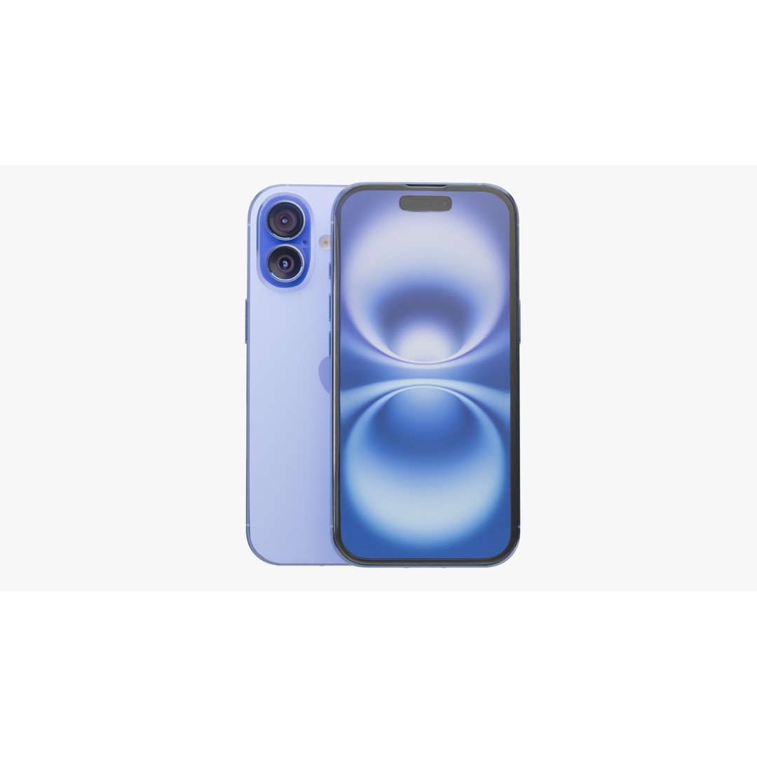 Apple iPhone 16 3D Model – Low Poly Game Asset, FBX, Blender - View 4