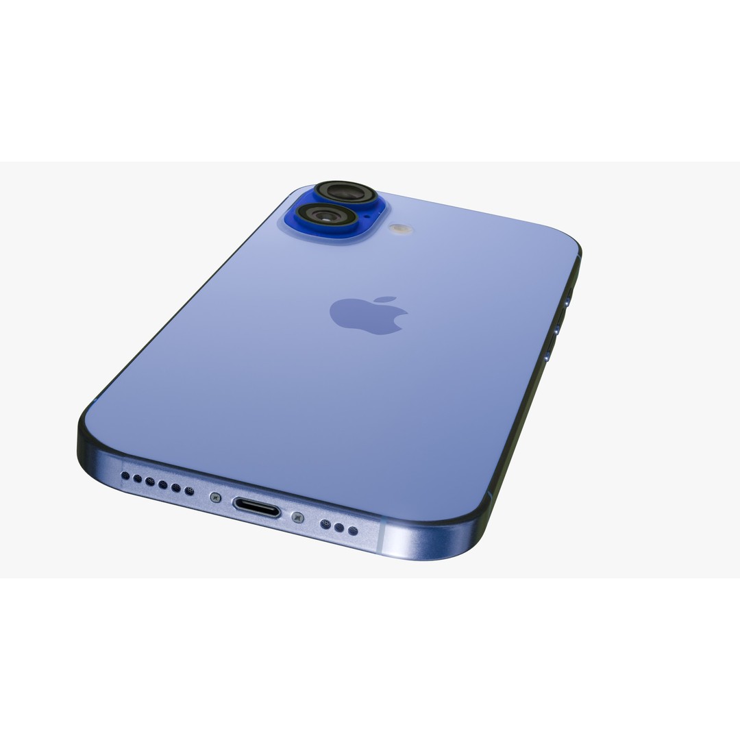 Apple iPhone 16 3D Model – Low Poly Game Asset, FBX, Blender - View 9