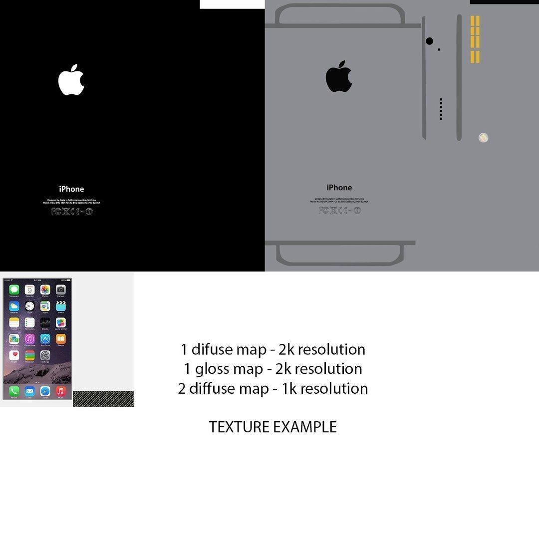 Apple iPhone 6 3D Model – Low Poly Space Gray Game Asset, FBX & OBJ
