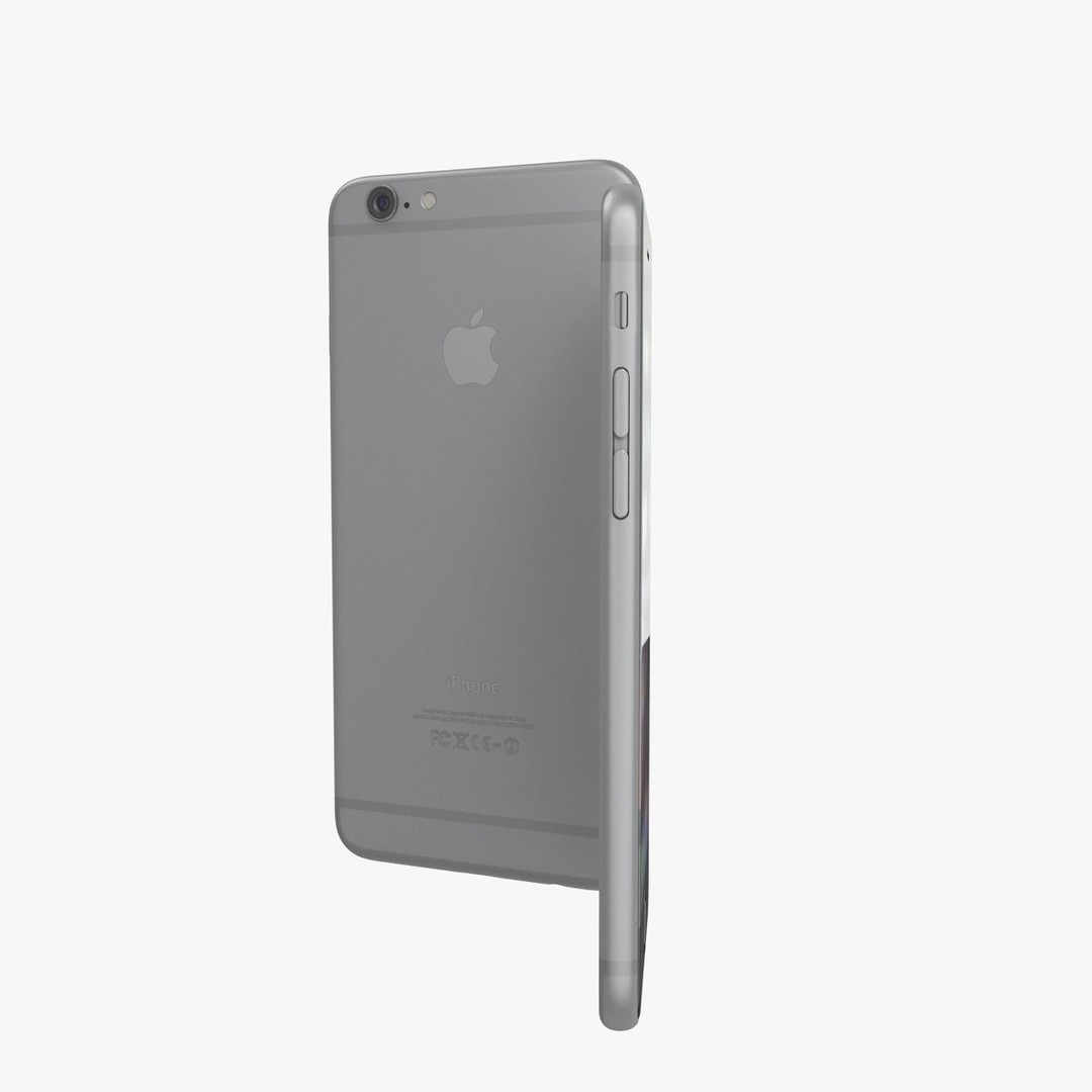 Apple iPhone 6 3D Model – Low Poly Space Gray Game Asset, FBX & OBJ - View 12