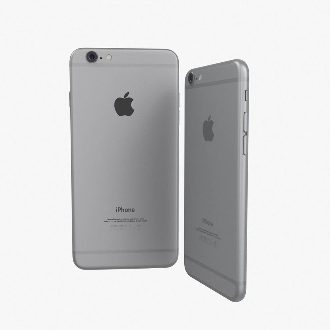 Apple iPhone 6 3D Model – Low Poly Space Gray Game Asset, FBX & OBJ - View 13