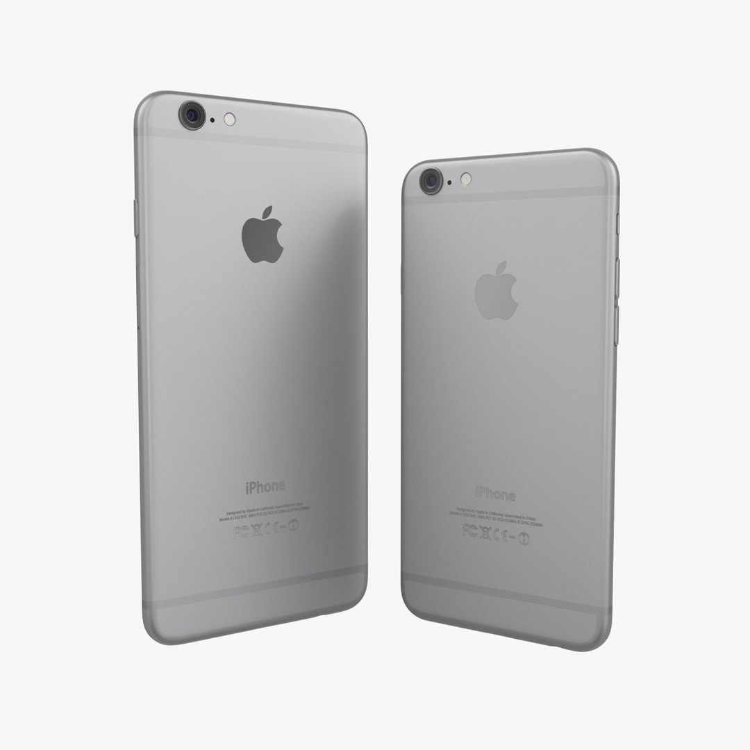 Apple iPhone 6 3D Model – Low Poly Space Gray Game Asset, FBX & OBJ - View 14