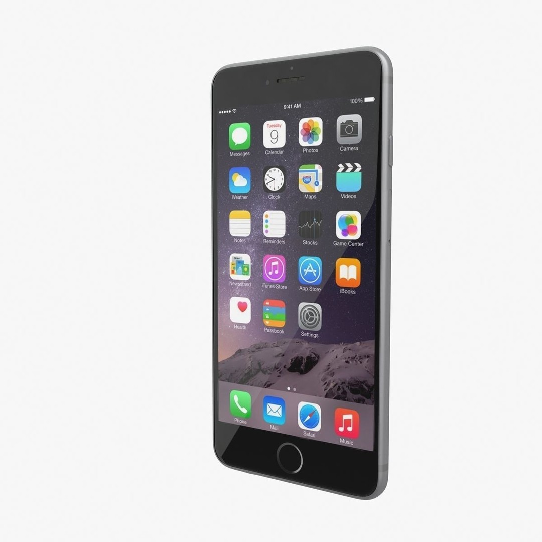 Apple iPhone 6 3D Model – Low Poly Space Gray Game Asset, FBX & OBJ - View 18
