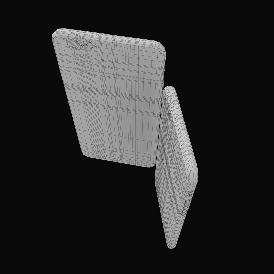 Apple iPhone 6 3D Model – Low Poly Space Gray Game Asset, FBX & OBJ - View 26