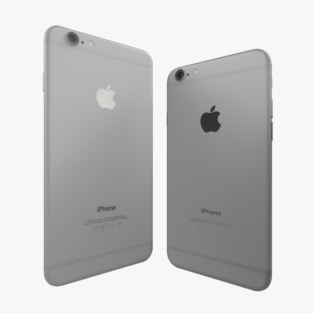 Apple iPhone 6 3D Model – Low Poly Space Gray Game Asset, FBX & OBJ - View 3