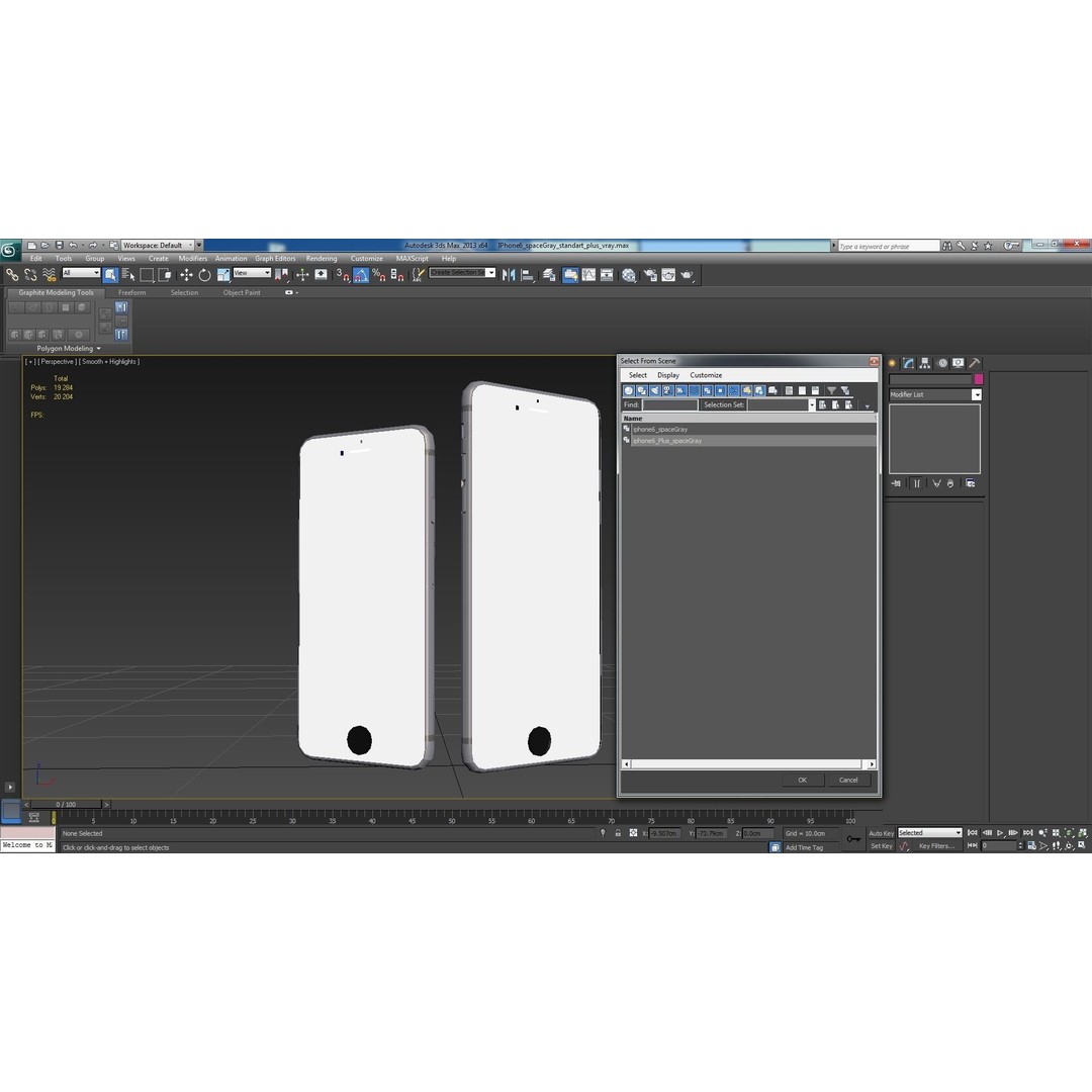 Apple iPhone 6 3D Model – Low Poly Space Gray Game Asset, FBX & OBJ - View 30