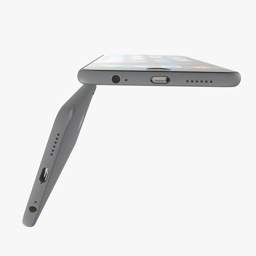 Apple iPhone 6 3D Model – Low Poly Space Gray Game Asset, FBX & OBJ - View 7