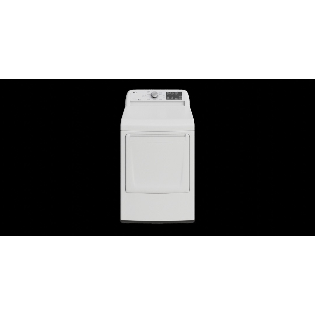 White Front Load Dry Washing Machine 3D Model – Low Poly, PBR Textures, Blender - View 10