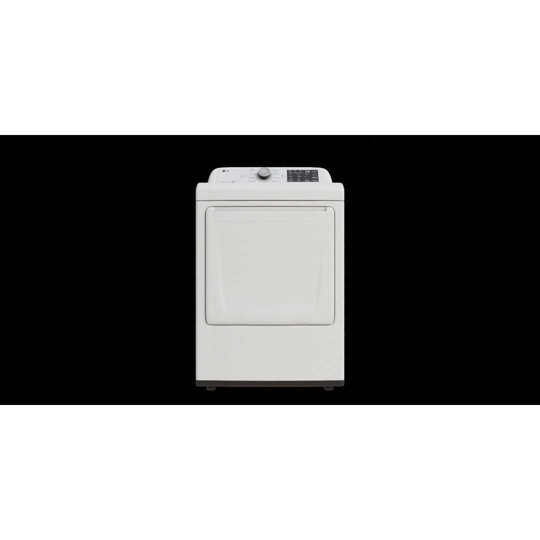 White Front Load Dry Washing Machine 3D Model – Low Poly, PBR Textures, Blender - View 6