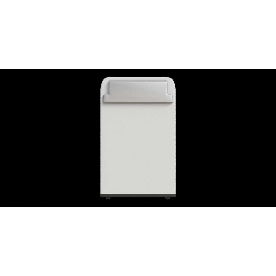 White Front Load Dry Washing Machine 3D Model – Low Poly, PBR Textures, Blender - View 8