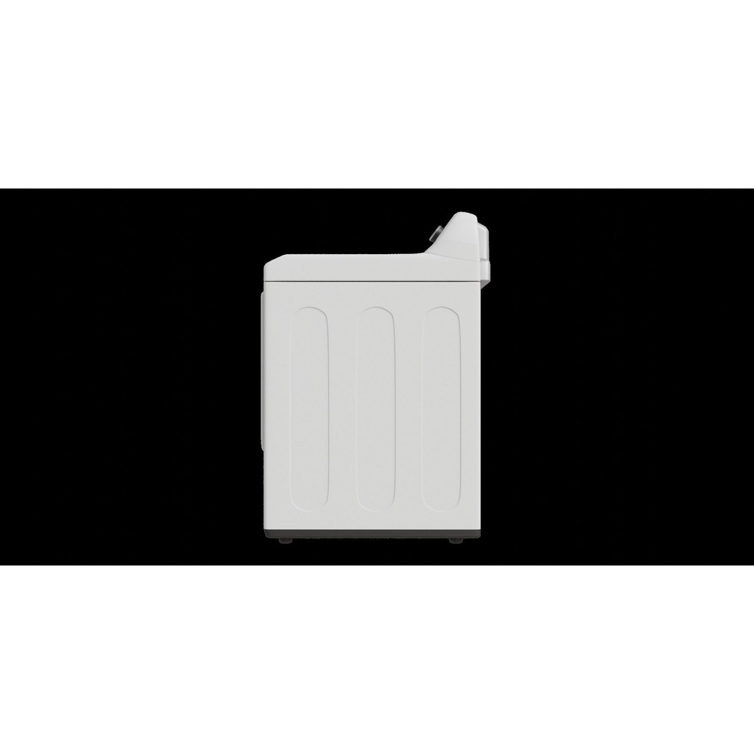 White Front Load Dry Washing Machine 3D Model – Low Poly, PBR Textures, Blender - View 9