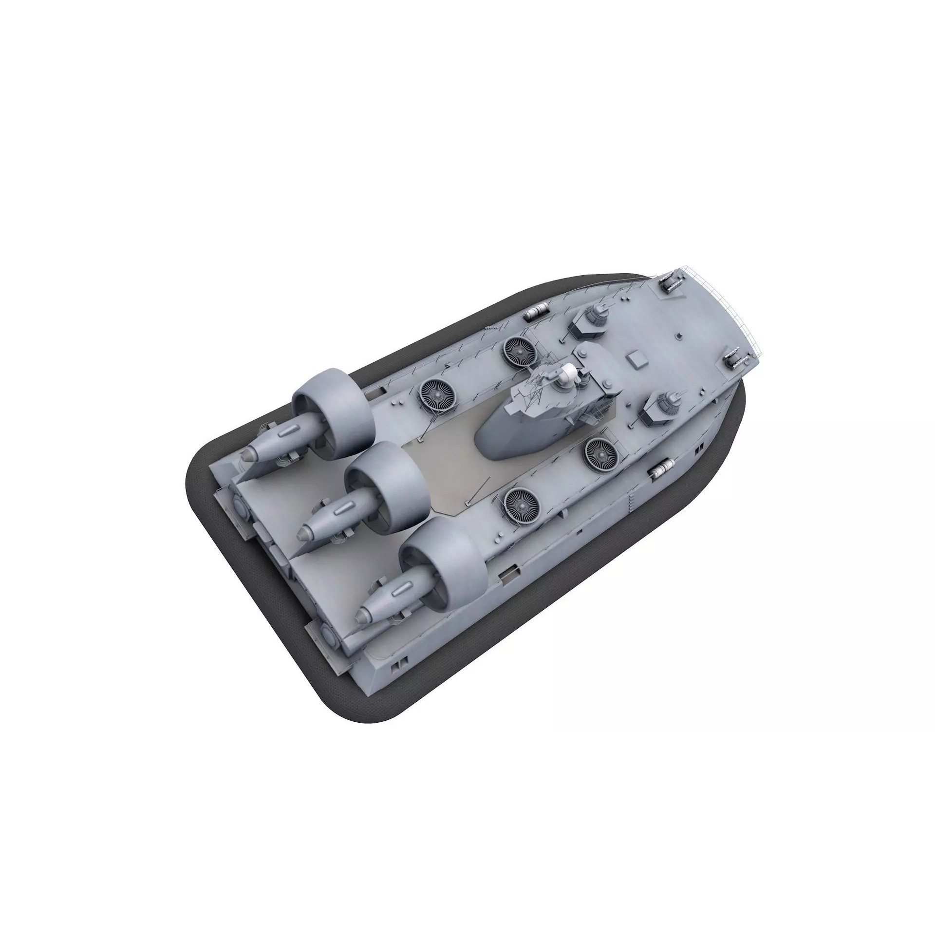 Zubr-class LCAC - Game-Ready 3D Model - View 3