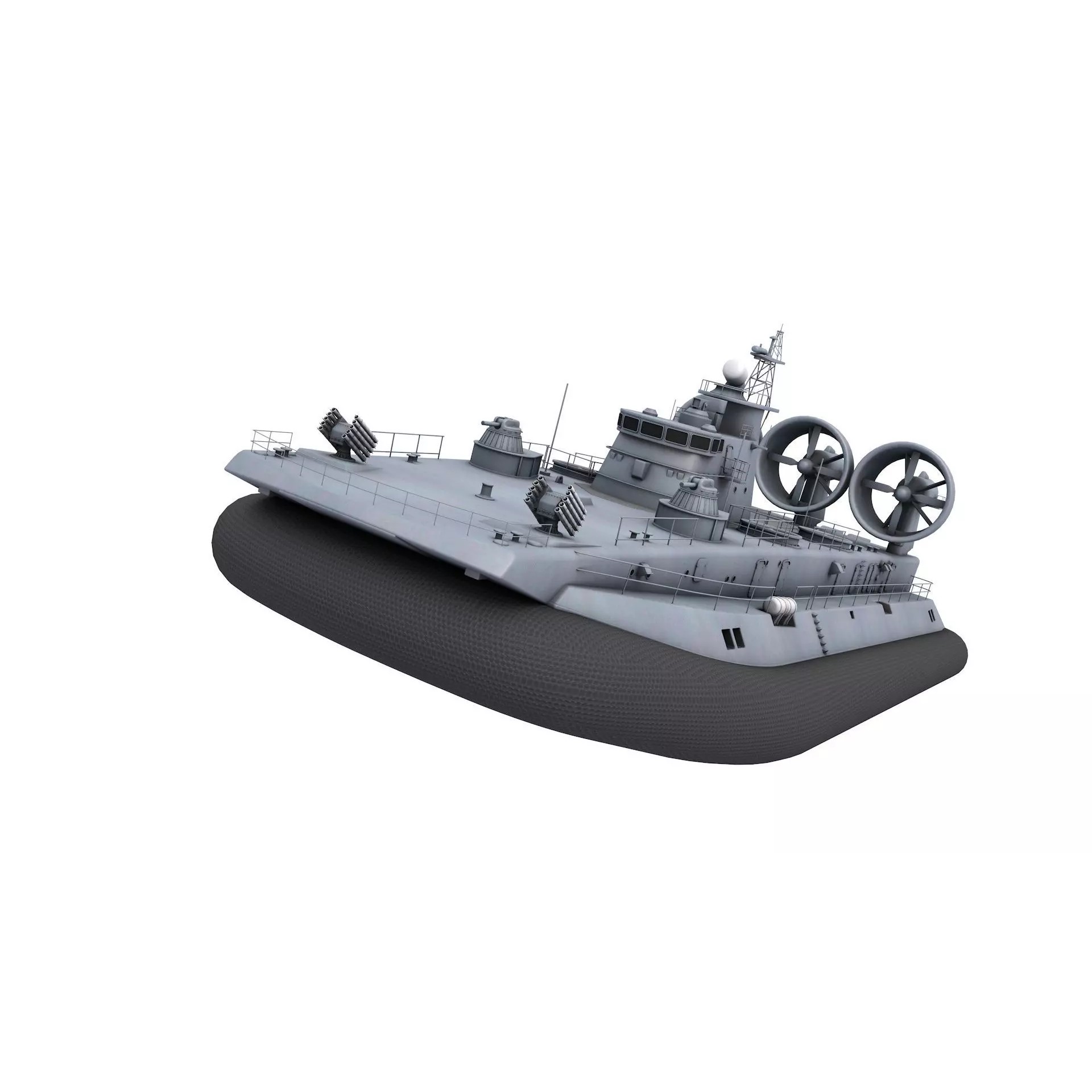 Zubr-class LCAC - Game-Ready 3D Model - View 4